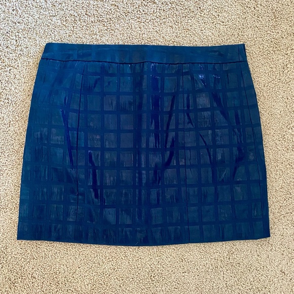 Gap Navy Mini Skirt with Metallic Sheen - Picture 4 of 8